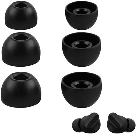 Silicone Earbud Tips, 6Pcs Replacement Earbud Tips Ear Bud Tips Ear Tips Earphone Buds Earphone Eartips Replacement Earbud Cover Caps for Beats Studio Beats Fit Pro - S/M/L Black