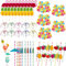 80 Pièces Décorations de Cocktail, Cocktail Parapluies, Parapluie a Cocktail,D'artifice Bambou Bois Bâton de Cocktail,pour La Décoration de Gâteaux, Articles de Fête, Décoration de Noël