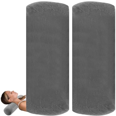 UICMNSI Zylindrisches Nackenrollebezug 15x40/15x50/20x60 - Samt Bezug for Rohrkissen Bequemes Multifunktional (Nacken, Beine, Rücken, Bett, Yoga) Abnehmbar Kissenrolle Rollenkissen(@2,15x60cm6x24in)