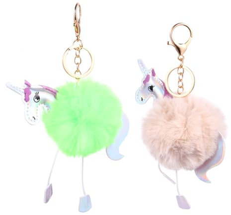 MAGICLULU Plüsch-einhorn-schlüsselanhänger Taschenanhänger Aus Legierung Niedliche Schlüsselanhänger Autoschlüsselanhänger Modische Schlüsselanhänger