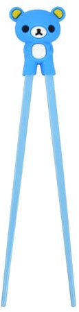 Culinavog Palillos Chinos, Palillos lindos Resistentes al Calor para Principiantes, Chopsticks Reutilizables Lindo para Niños, Chopsticks Antideslizantes Reutilizables para Comer, Desayuno (Azul)