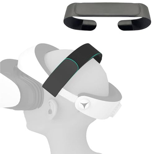 OURHZTB Soft PU Comfortable Strap Compatible for Meta Quest 3/3S/2 VR Headset, Adjustable Head Strap Headband for Pico 4 VR Headset Fixing Accessories, Comfort Decompression Headband Strap Belt