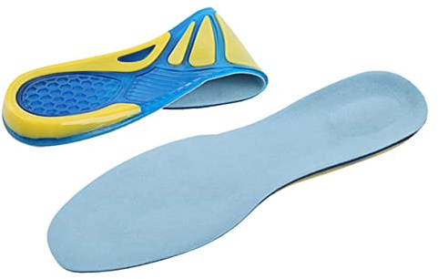 PACKOVE 1 Paar Sport-Einlegesohle Gel Liner Fuß gleiten Knöchel klopfen Beleg Sohle, einzig, alleinig Schuhferseneinsätze Griff komfortabel Unterlage Schuhkissen Sport Einlegesohlen Blau