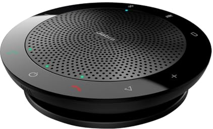 Jabra Speak 510 (2025 Edition) Portable, USB or Wireless Bluetooth Speaker for Meetings and Calls with Crystal-Clear Sound, Works with All Meeting Platforms - Microsoft Teams, Google Meet, Zoom, Black