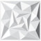 Eikuavons Lot de 12 panneaux muraux 3D, revêtement mural 3D, panneaux muraux 3D, imperméables et résistants à la chaleur, en PVC très rigide, 30 x 30 cm, blanc quartz (1,08 m²)