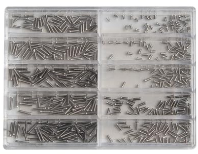 Piccole viti per occhiali da vista, kit di viti di riparazione in acciaio, set di attrezzi di ricambio assortiti | Micros Fasteners Organizer Box, di fissaggio per cerniere per occhiali