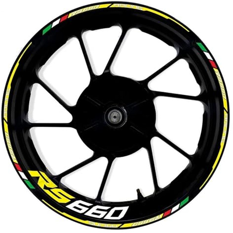 Felgendekor-Motorrad Reflektierende Felgenaufkleber Für Aprilia RS 660 RS660 17 Zoll Streifenband-Aufkleber, Nabenaufkleber Wetterfeste Felgenaufkleber(Farbe 8)