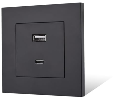 Toma de pared USB, receptáculos de salida USB, carga rápida, 18 W, 3000 mA, tomacorriente para PC con 2 puertos para pared, compatible con teléfono, computadora, Android