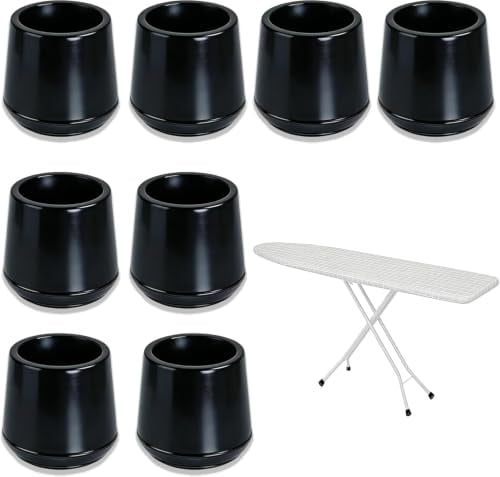 8 Pack Durable Round Rubber Caps For Ironing Board Legs - Premium Foot Covers For Enhanced Stability & Floor Protection