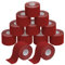 BB Sport 12 Rollen Kinesiologie Tape 5 cm x 5 m Viele Farben E-Book Anwendungsbroschüre Physio Tape Set Elastisch Wasserfest Muskelstraffende Bänder, Farbe:rot