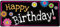 Happy Birthday Black Floral Magnet Dekoration Schild für Auto, Büro oder Kühlschrank