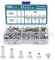 HSeaMall 100 Set Binding Schrauben 5 Größen Beiträge Nagel Rivet Button Solid Belt Tack Schraube Verschluss Leder Reparatur Schrauben