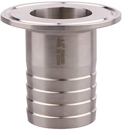 DERNORD 2 Tri Clamp to 1.5 Hose Barbed Adapter SUS304 Sanitary Hose Barb Pipe Fitting (1.5 Inch Barb Hose)