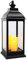 XXL Laterne mit 3 LED Kerzen - Deko Laterne 70 cm mit Flackerlicht - schwarz/Batterie betrieben