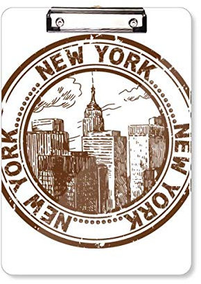 America New York Classic Country City Klemmbrett Ordner Schreibblock Trägerplatte A4