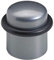 Türstopper 28 mm Durchmesser 37 mm Höhe - silberfarben lack mit Gummiring