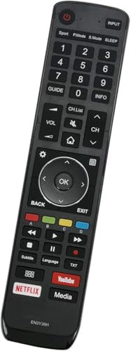 ALLIMITY EN3Y39H Remplacement de la télécommande pour Hisense 4K TV H65AE6400 H55A6550 H50AE6400 H65U9A H55AE6400 H75U9A H43AE6400 H55U7A H43A6550 H65U7A H50A6550