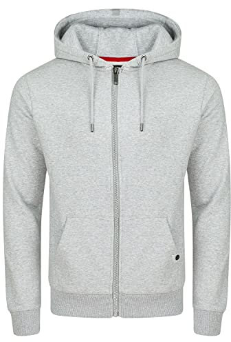 riverso Sweatjacke Herren RIVNils Regular Fit Zip Hoodie Kapuzenjacke Kapuzenpullover Sweatshirt, Größe:L, Farbe:Grey Melange Standard 1 (23000)