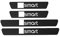 JABL 4Pcs Auto Carbon Fiber Türschweller Trittplatten, für Smart Fortwo 451 453 450 Forfour 454 Threshold Pedal Anti Scratch Aufkleber Trim Protection, Auto Styling Zubehör