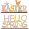 ABOOFAN 2 Stück Schriftzug Ostern Holz Easter Hello Spring Holzschrift Osterdeko Desktop Ornament Frühling Ostern Party Festival Dekoration Zuhause Wohnzimmer Schlafzimmer Tischdeko