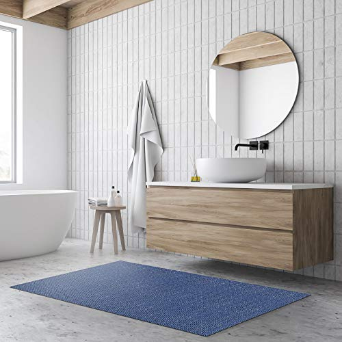 Floordirekt Badematte | rutschfest & schnelltrocknend | Badvorleger für das Badezimmer | Vinyl Badteppich in 17 Designs & vielen Größen erhältlich (60 x 90 cm, Pisa)