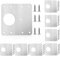 Herbst 8 placas de reparación de bisagras, juego de reparación de bisagras de acero inoxidable con tornillos de fijación para muebles de madera, cocina, armario, muebles (8 unidades)