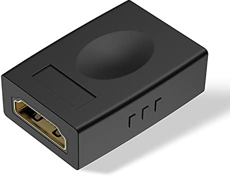 N NEWTOP Adattatore HDMI AD40 Femmina Femmina Connettore Nero Accoppiatore Prolunga Dorato F-F Extender HD 1080p Standard Alta Velocità per Cavo (1 Pezzo)