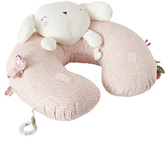 VERTBAUDET Baby Activity-Kissen weiß bedruckt/rosa welt ONE SIZE