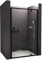 Paroi de douche en niche NT606 FLEX - avec porte pivotante - couleur du profilé au choix, Largeur:1400mm, Couleur du profilé:Noir mat