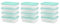 Homey Mart 12 x Food Storage Box Container with Lid Airtight 1 Litre Everyday Use Dishwasher, Freezer and Microwave safe BPA free - 19 x 14 x 5.5cm