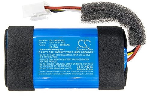 Cameron Sino Akku für JBL Flip 6, JBLFLIP6BLUAM, JBLFLIP6REDAM PN:JBL GSP-1S2P-F6D 6800mAh / 25.16Wh