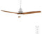Cecotec Ventilatore da Soffitto con Luce EnergySilence Aero 5275 White&BlackWood. 40 W, Diametro 132 cm, Lampada a LED, Telecomando, Timer 8 Ore, 6 Velocità, Estate/Inverno, Altezza Regolabile