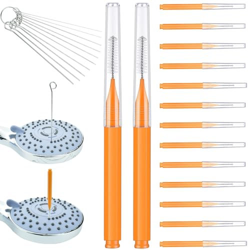 Shower Head Cleaner, Shower Head Cleaning Brushes Shower Nozzle Clog Removal Picks Shower Cleaner Brushes Tiny Cleaning Brush for Small Hole Slit Gap Nozzle Car Washer 3D Printer Tubes