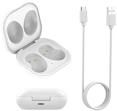 Ladegerät Box für Samsung Galaxy Buds Live Ladecase Ersatz, Ladehülle mit Ladekabel für Galaxy SM-R180 Earbuds Aufbewahrungsbox und Ladestation (Weiß)