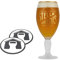 GarageBar | Stella Artois Glass | Stemmed Chalice Beer Glass | Official Merchandise | Comes with 2X Beer Drip Mats (1, Unfiltered - Pint/20oz)