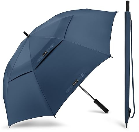 ZOMAKE 80 Inch Große Golfschirm XXXXL,Manuell Öffnen Doppelkappe Große Regenschirm,Übergroß Windfest Wasserdichte Golf Regenschirm für Familien Damen Herren im Outdoor
