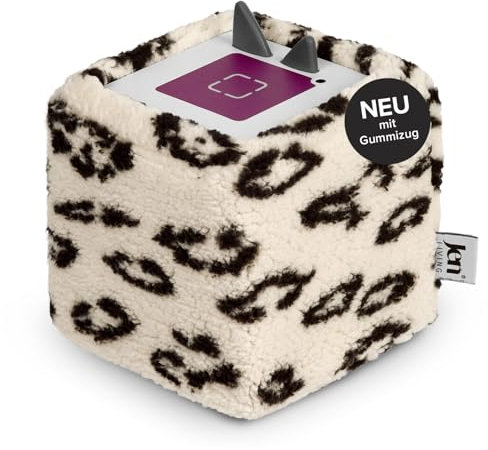 JenLiving® Musikbox SLEEVY, Teddy Plüsch Hülle, Überzug - Stilvoller Schutzbezug für deine Toniebox (Leo)