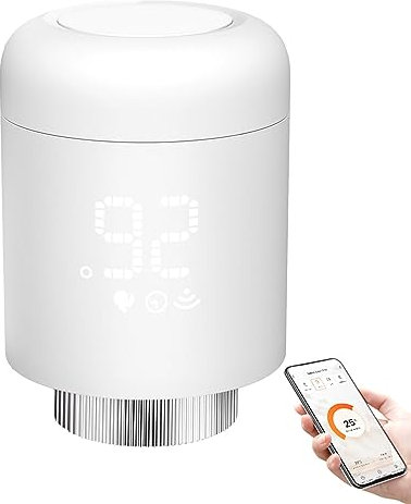 Elektronischer Smartes Heizkörperthermostat, Zigbee 3.0 TRV-Ventilthermostat, programmierbare Heizkörperthermostate, einfache Installation – Heizkosten sparen, Heizungssteuerung über Tuya/Smart Life