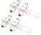 S'AFIELINA Kit de raccordement central avec thermostat pour radiateurs et radiateurs de salle de bain Thermostat - 6 niveaux réglables, Robinet thermostatique universel 50mm (Blanc, 2 pièce)