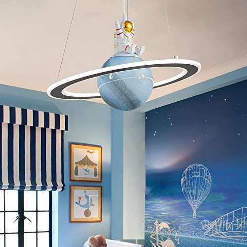 Astronauten-Hängelampen,Kreative LED-Kronleuchter,Dimmbar,19 Zoll/40W