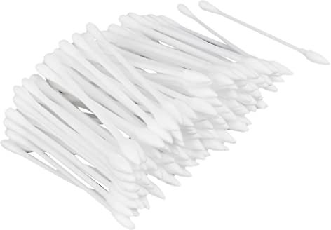 100Pcs White Cotton Swabs Tip Applicator for Makeup and Eyelash Extensions
