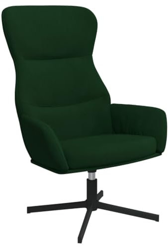 vidaXL Relaxsessel Drehbar Polstersessel Sessel Fernsehsessel Polsterstuhl Armsessel Loungesessel Ruhesessel Wohnzimmer Dunkelgrün Samt
