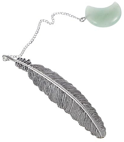 Operitacx Marque-page Plume Décoratif Pendentif Cristal Artisanal Marque-page Lecture Unique Décoration Délicate