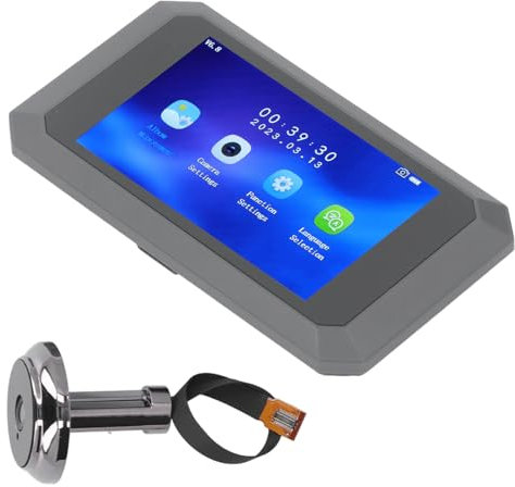 Cámara de Mirilla, Lente 1080P 2MP, Timbre con Vídeo, Batería de 1400mAh, Detección de Movimiento para Sistema de Seguridad del Hogar