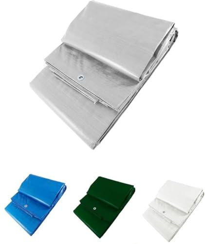 Mugar- Toldos o Lonas de Sombreo y Protección de 90g/m2 Medidas Disponibles - Resistentes a Rayos UV e Impermeables (5x8 Metros, Blanco)