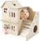 Highland Farms Select Hamsterhaus, kleines Haus mit Rutsche, Doppeldeckerhütte, Meerschweinchenschloss, Hamsterkäfig-Zubehör, Kleintier-Lebensraum-Dekoration für kleine Hamster
