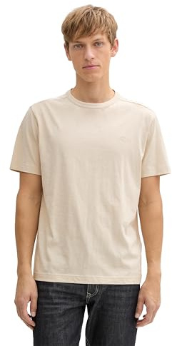 Tom Tailor T-Shirt mit Brusttasche, Peachy orange White Injected, XL