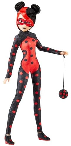 Bandai - Miraculous - Shadybug-Puppe 26 cm - Bewegliche Modepuppe Alternative Version von Ladybug aus Miraculous World Paris - Offizielle Lizenz - Spielzeug für Kinder ab 4 Jahren - P50159