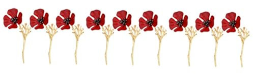 SHERCHPRY 9 Stk Brosche für Frauen abstecknadeln weihnachten Mohnblumen-Brosche weihnsgeschenke Gold weihnachten wichtelgeschenk geschenkten weihnachten Erinnerungsbroschen