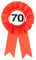 70 Geburtstag Deko Anstecker Verkehrszeichen rot/weiß - Originelle Geburtstagsdeko 70 für einen gelungenen 70 Geburtstag Mann oder Frau - Tiwoca